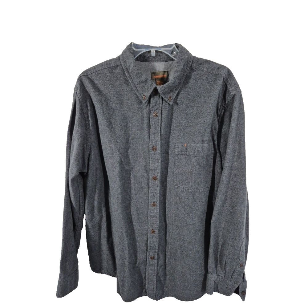 Northwest Territory Shirt Mens‎ XL Gray Flannel Long Sleeve Button Up